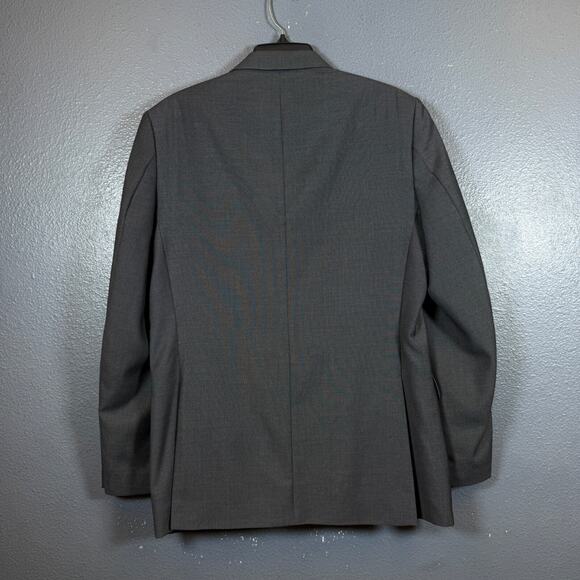Yves Saint Lauren 48 men’s grey suit jacket 2 dots blazer Super 120’s France - Picture 6 of 14